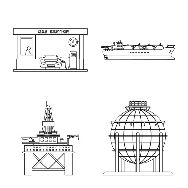 设计石油和天然气标志集石油图片下载