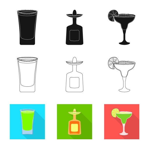 设计的咖啡厅和拉丁符号集图片下载