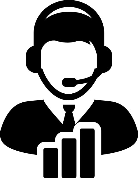 业务支持图标男性客户关怀数据图片下载