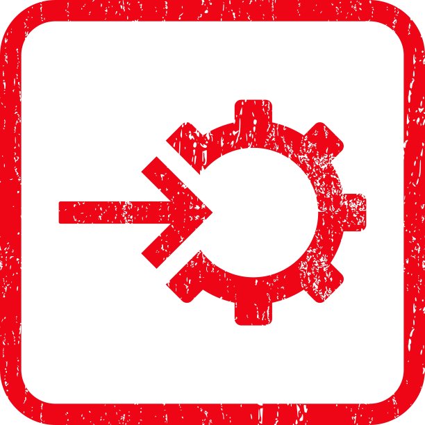 齿轮集成图标橡胶图章图片下载