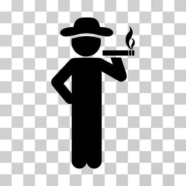吸烟绅士图标图片下载