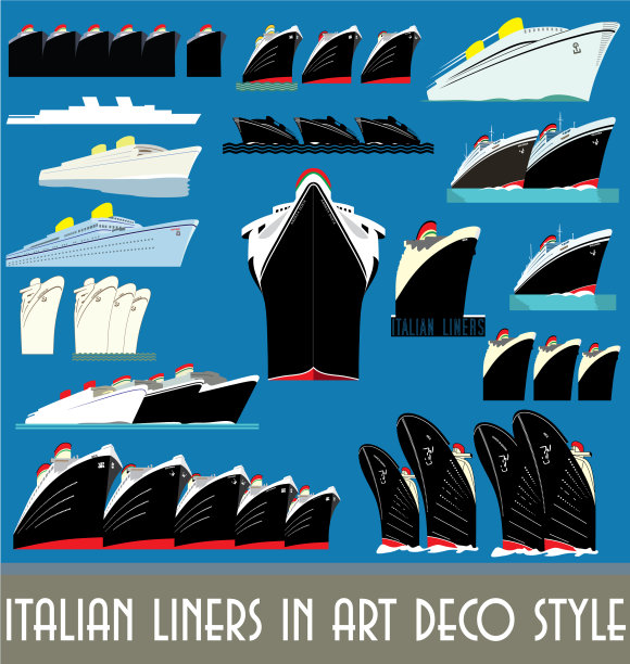 意大利装饰艺术风格的线条图片下载