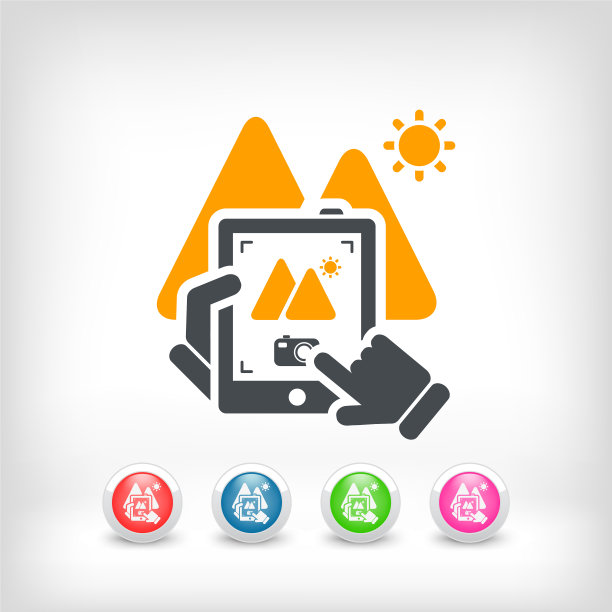 景观数码照片概念图标图片下载