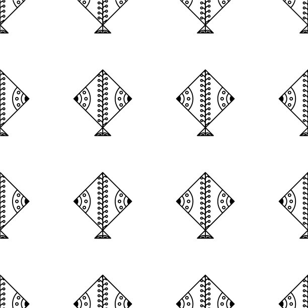 一组风筝轮廓图标图片下载