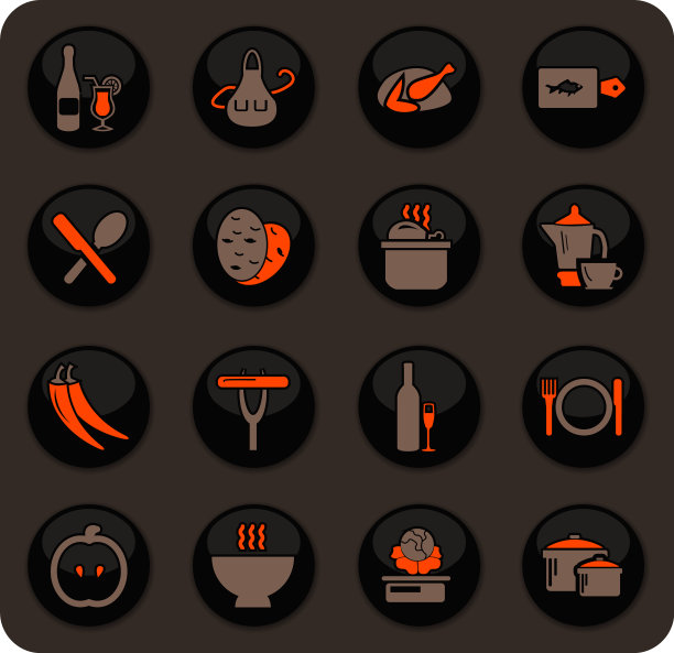 食物和厨房图标集图片下载