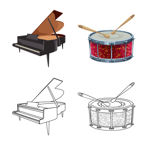 音乐及音乐调音标志的设计图片下载