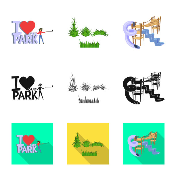 城市和街道图标设置图片下载