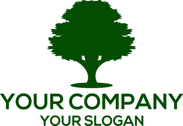 绿色橡树标志设计图片下载