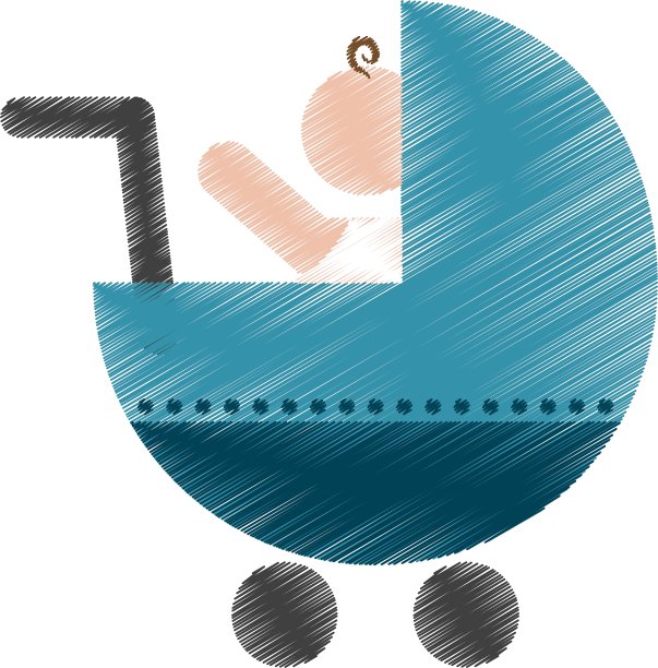 婴儿手推车图标图片下载