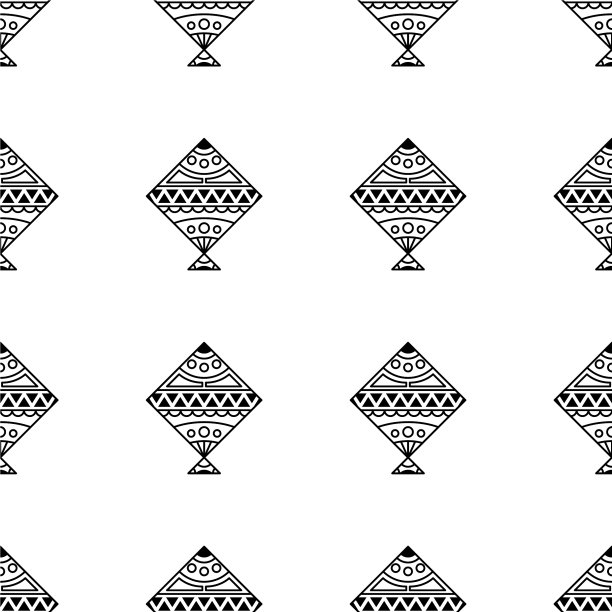 一组风筝轮廓图标图片下载