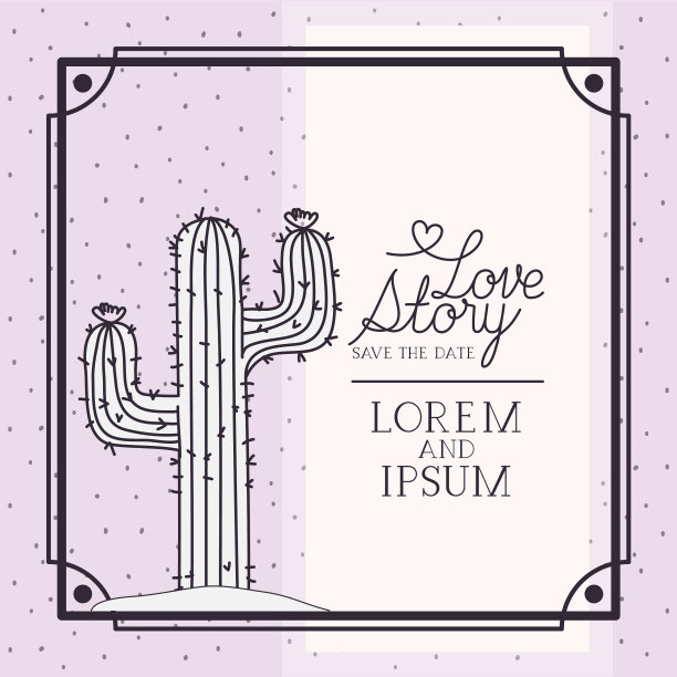 爱情故事卡与海洋海绵海藻场景图片下载