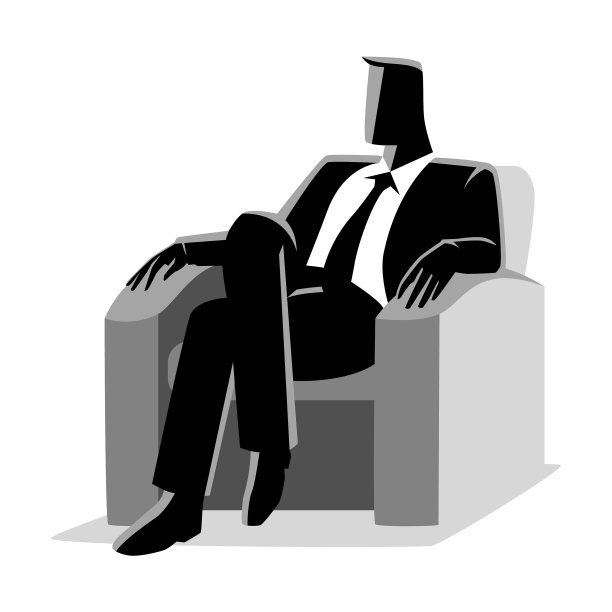 坐在沙发上的商人图片下载