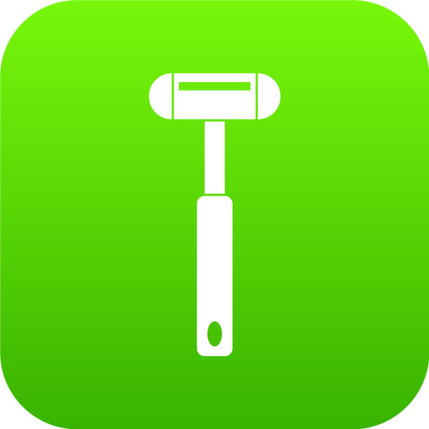 反射锤图标数码绿色图片下载