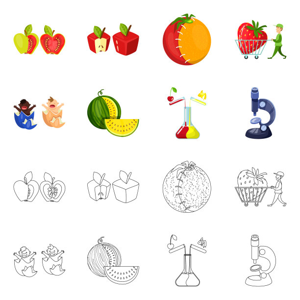 设计测试和合成图标集图片下载