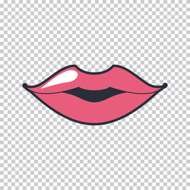 嘴唇上贴着白色的接吻贴图片下载