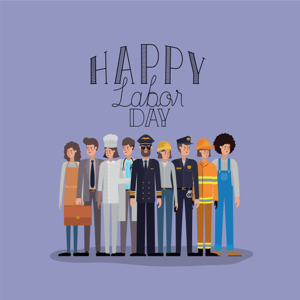 与工人劳动节快乐卡图片下载