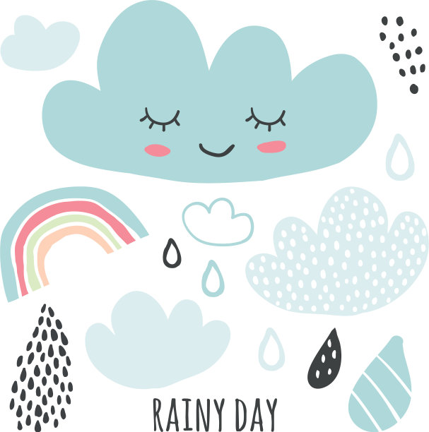 背景有可爱的微笑云图片下载