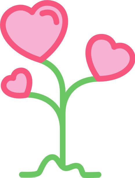 爱植物与土壤图标简单的心线风格图片下载