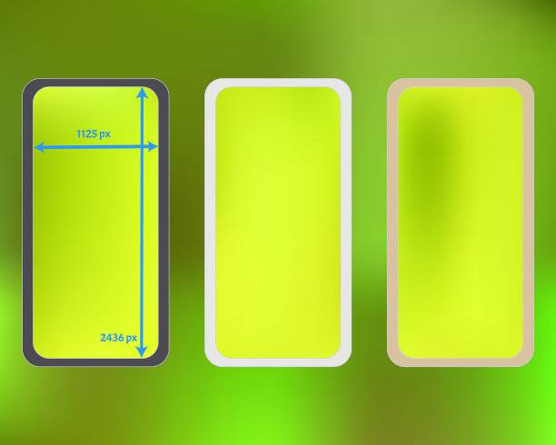 网格绿色手机背景套件图片下载