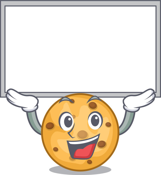 木板上的燕麦饼干上面的木制字符板图片下载