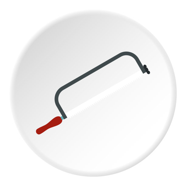 钢锯为金属图标平风格图片下载