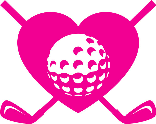 浪漫的高尔夫标志图标设计图片下载