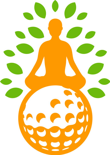 冥想高尔夫标志图标设计图片下载