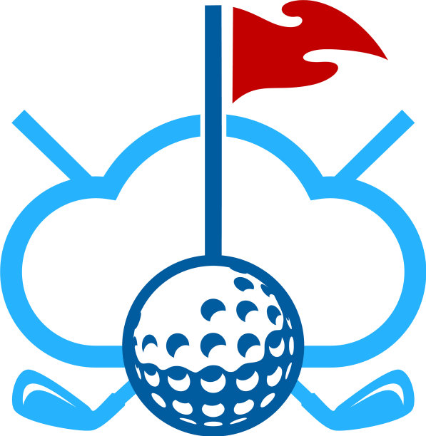 天空高尔夫标志图标设计图片下载