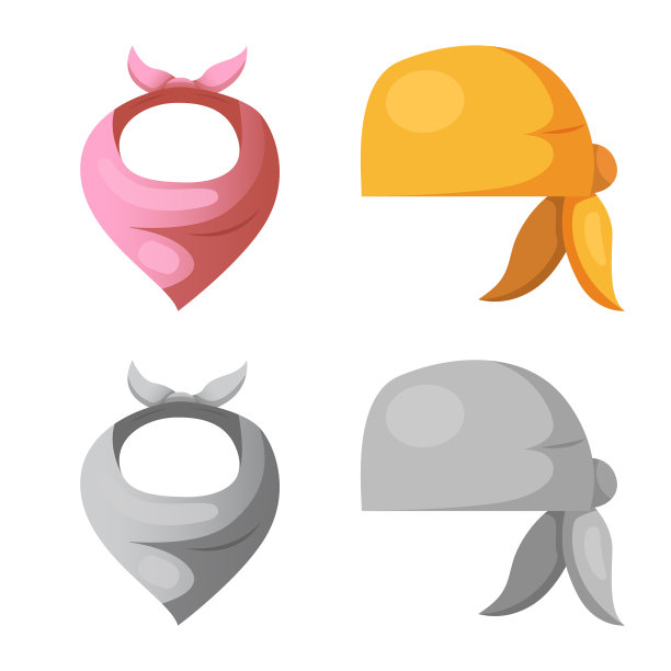 围巾和披肩符号的孤立对象图片下载