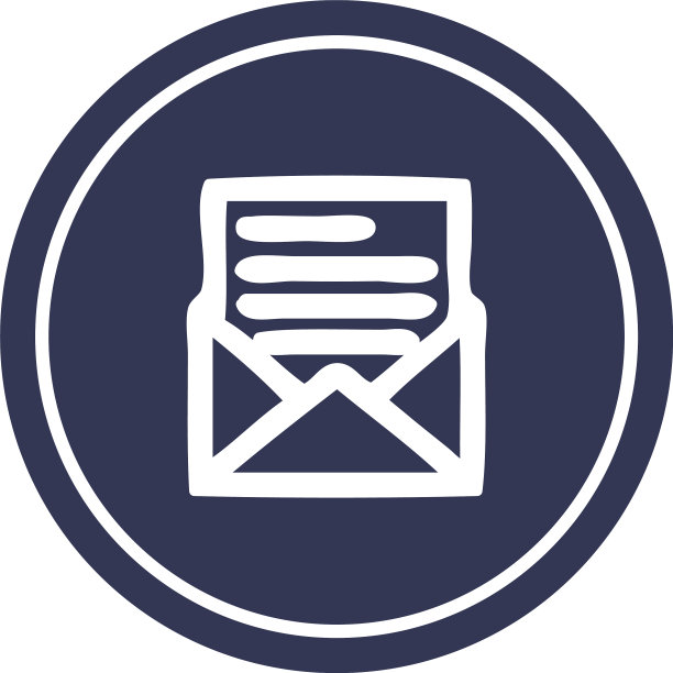 圆形信封信件图标图片下载