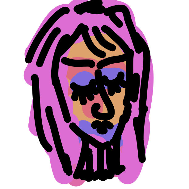 有艺术气质的女人或色彩的彩色油画图片下载