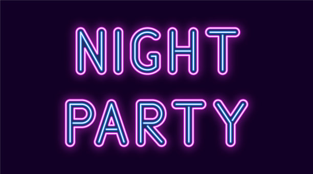 夜场狂欢的霓虹铭文图片下载