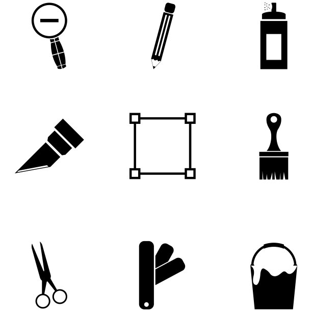 艺术工具图标集图片下载