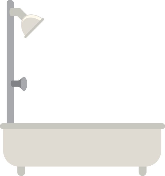 浴缸服务隔离图标图片下载