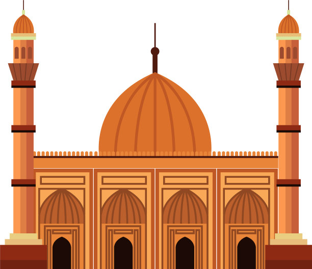 巴德沙希清真寺建筑宫殿象征图片下载