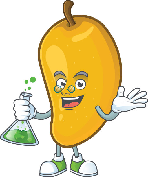 教授卡通芒果上有一个白色的人物图片下载