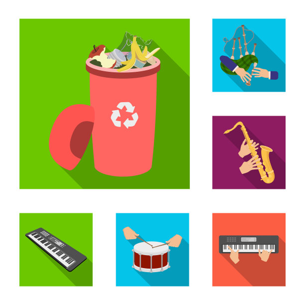 用手操作集合中的平面图标图片下载