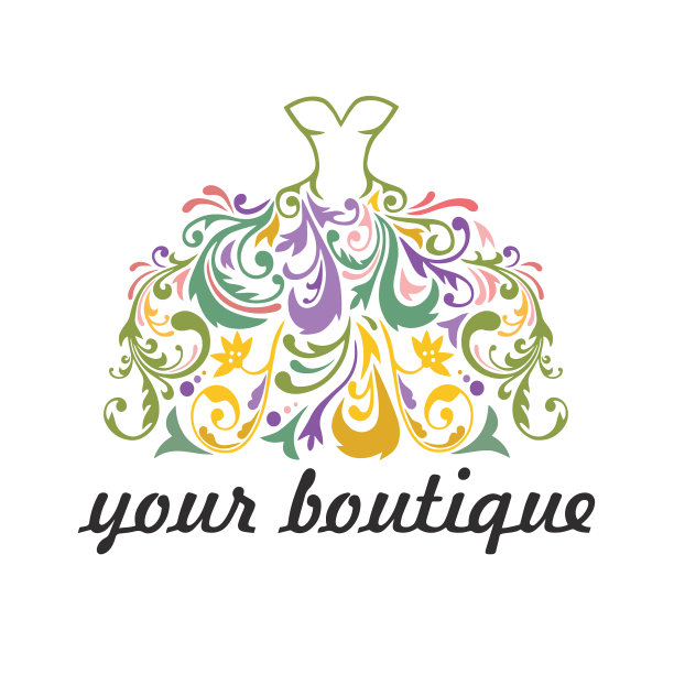 精品婚纱花卉充满活力的标志图片下载