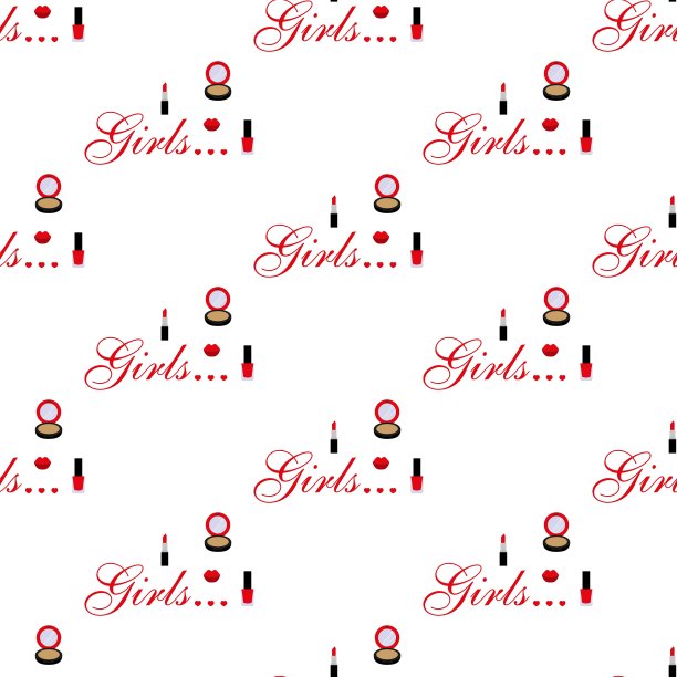 化妆品无缝模式图片下载