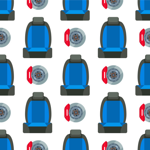 儿童汽车座椅无缝图案背景图片下载