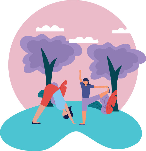 女孩做瑜伽姿势设计图片下载