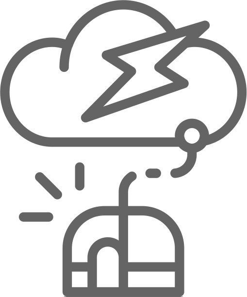 带云服务器线条图标的电脑鼠标图片下载