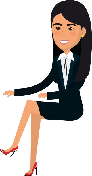 女商人做坐姿图片下载