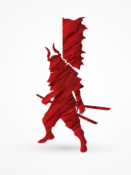 武士们时刻准备着战斗的旗帜图片下载