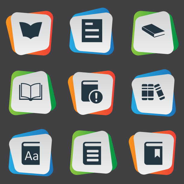 一组简单的知识图标图片下载