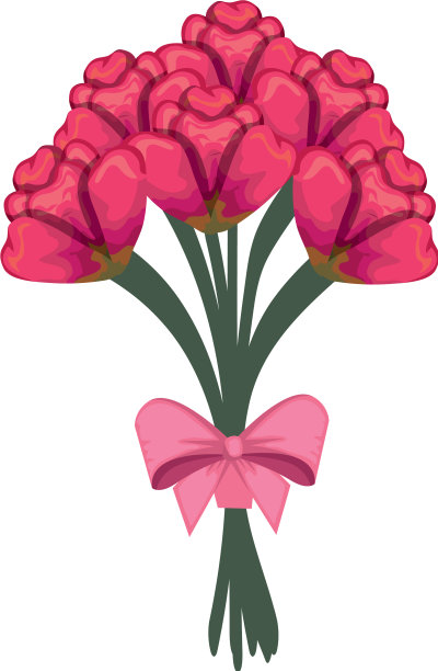 漂亮的玫瑰花束与领结图片下载