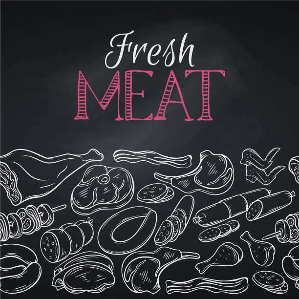 无缝边界美食肉图片下载