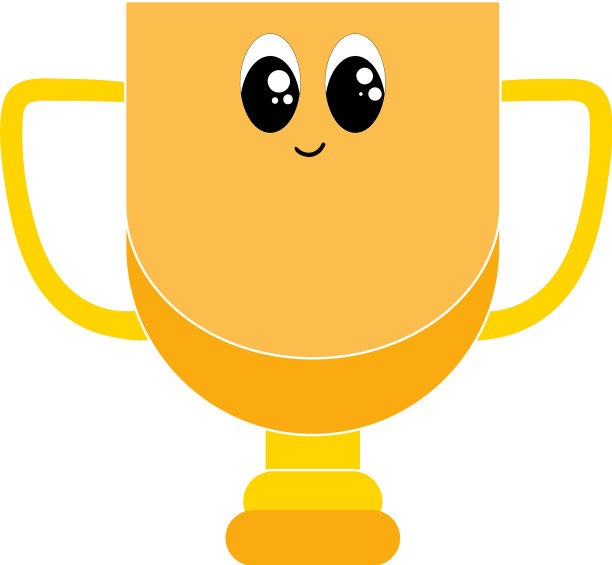 表情符号是金色的奖杯或颜色图片下载