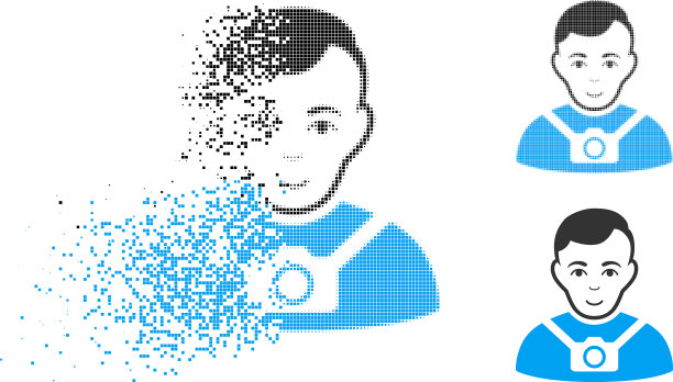 溶解像素半色调摄影师图标图片下载