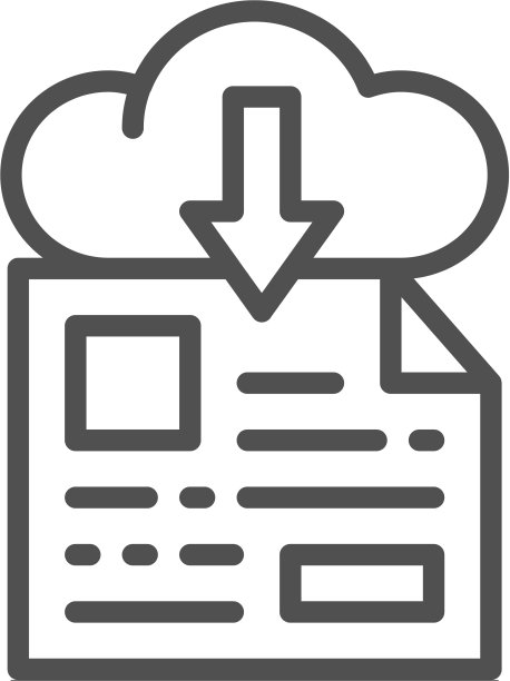 在线文件存储下载线性图标图片下载